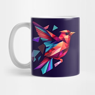 Geometric flying cardinal bird Mug